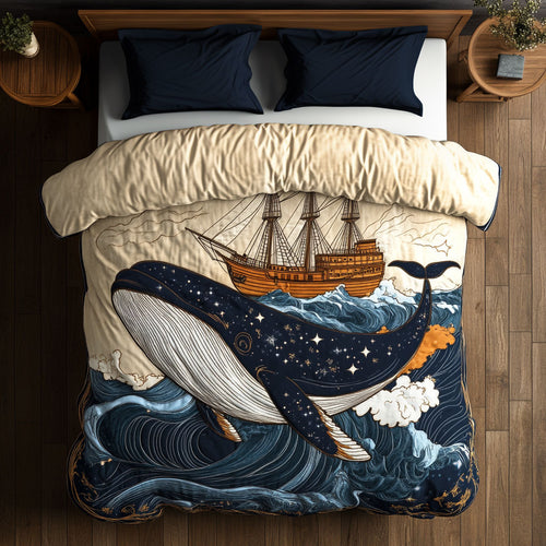 Ocean Crown Whale WN1607020CL Duvet Cover Set