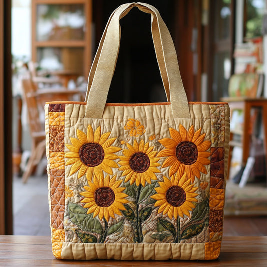 Sunflower Garden CP2209041CL Quilted Tote Bag