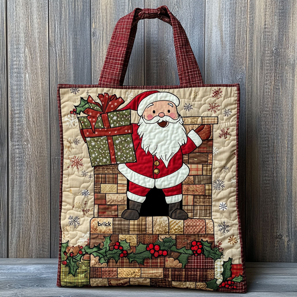 Santa Night Chimney WN1811078CL Quilted Tote Bag