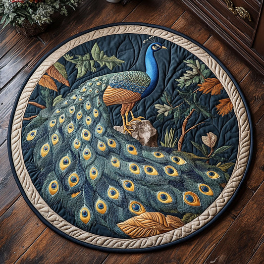 Royal Peacock CW0906042CL Quilted Round Mat
