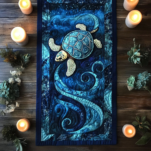 Shoreline Serenity CM2904049CL Quilted Table Runner