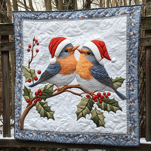 Christmas Carol European Robin WN2810010CL Quilt