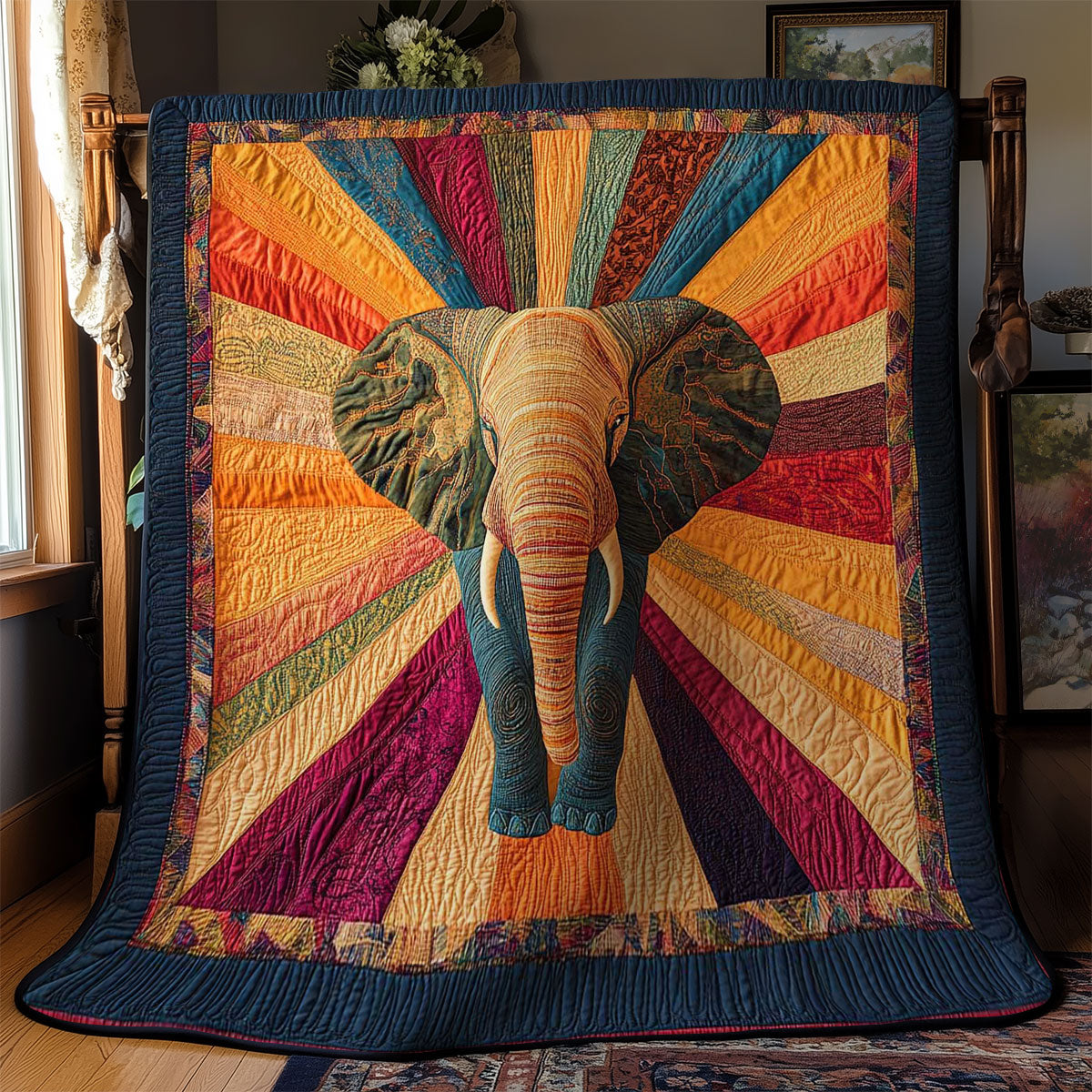 Colorful Elephant WN1002042CL Quilt