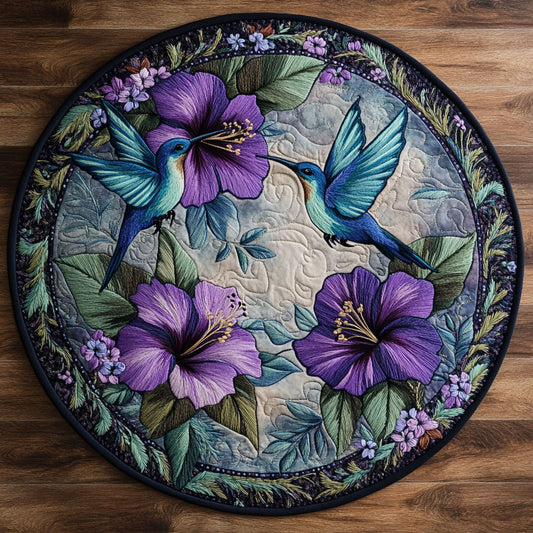 Blooming Bird WN0307002CL Quilted Round Mat