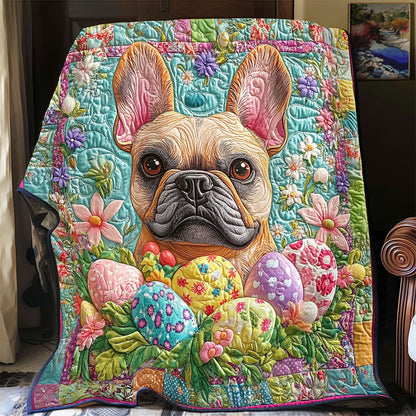 Easter Garden Bull Dog WY0703020CL Quilt