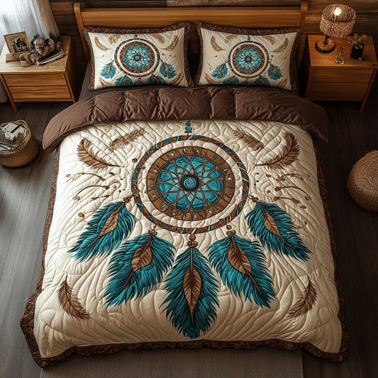 Peacock Feather Dreamcatcher WY2201036CL Duvet Cover Set