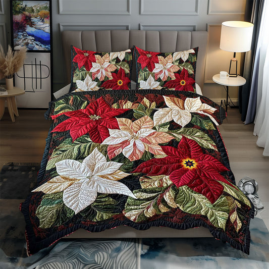 Poinsettia Flower Christmas WP2311034CL Duvet Cover Set