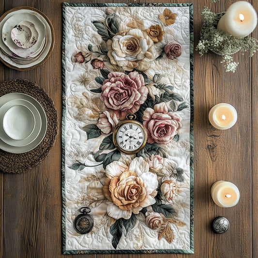 Vintage Watch Bloom CW2904048CL Quilted Table Runner