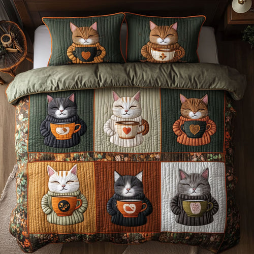 Cat Coffee Cup Naughty Cats DH0410030CL Duvet Cover Set