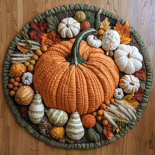 The Great Pumpkin WY2108016CL Quilted Round Mat