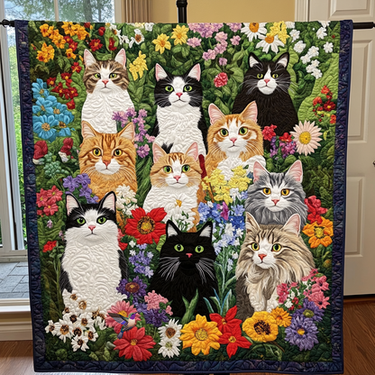 Cat Play In Flower Garden NI1911002YR Quilt