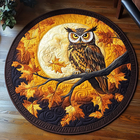 Owl Fall Charm CW2808006CL Quilted Round Mat