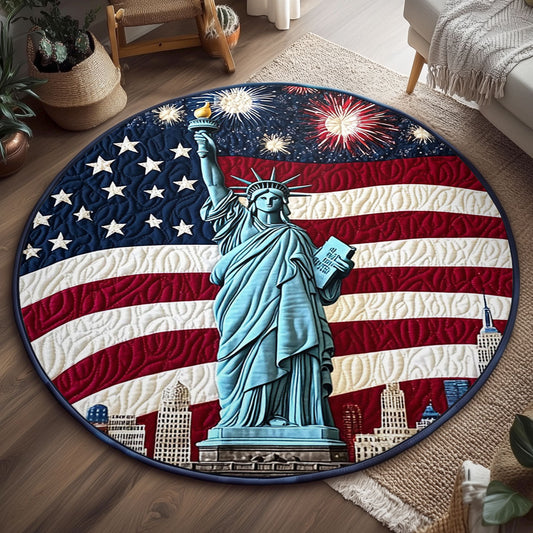 Stars Of Liberty WJ0906050CL Quilted Round Mat