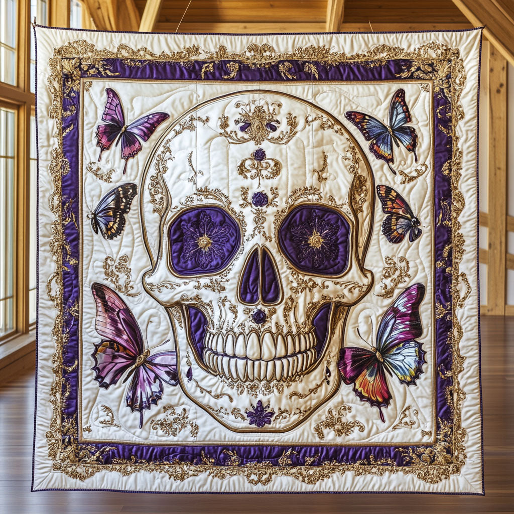 Violet Skull CW2409060CL Quilt