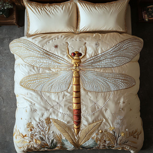 Classic Ivory Dragonfly CW2709024CL Duvet Cover Set