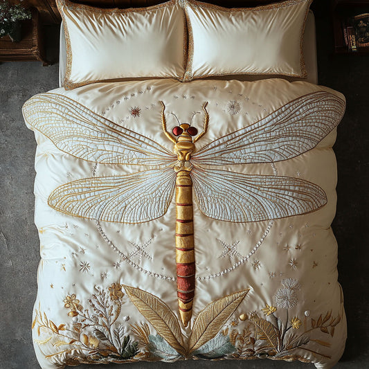 Classic Ivory Dragonfly CW2709024CL Duvet Cover Set