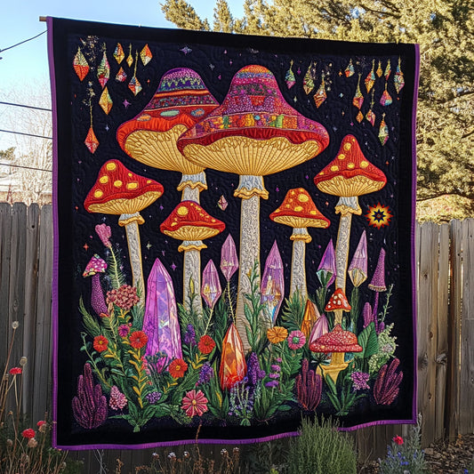 Whimsical Mushroom WJ1012039CL Quilt