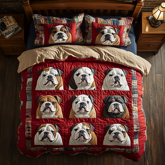 Bulldog Buddies YR1701009CL Duvet Cover Set