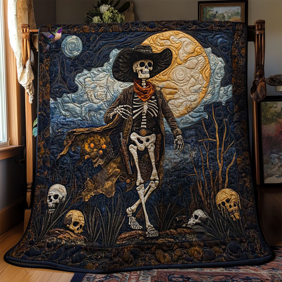 Desert Skeleton Cowboy WN2312041CL Quilt