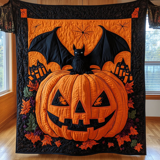 Bat And Pumpkin CP2608031CL Quilt