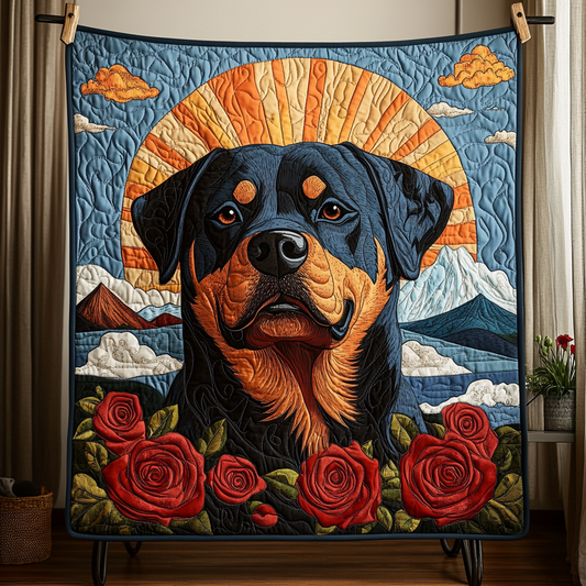 Sunrise Smile Rottweiler YR0801007CL Quilt