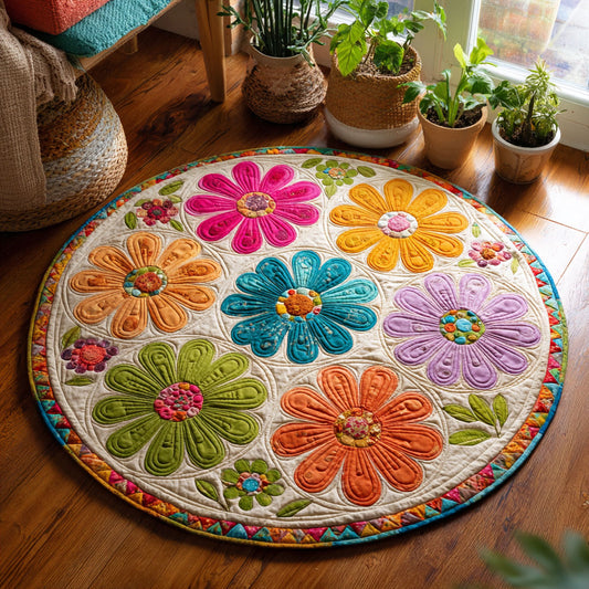 Blooming Carousel CW0708016CL Quilted Round Mat