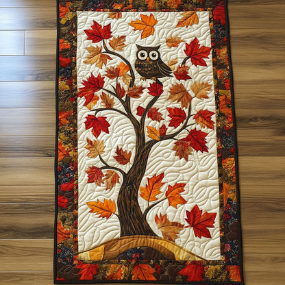 Maple Forest Owl WP1505069CL Quilted Table Runner