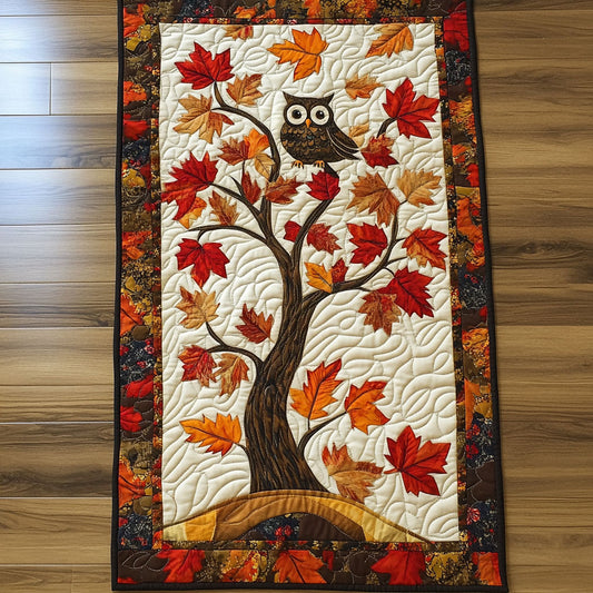 Maple Forest Owl WP1505069CL Quilted Table Runner