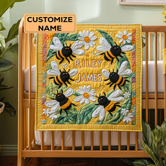 Daisy Flight WY3107006CL Personalized Baby Quilt