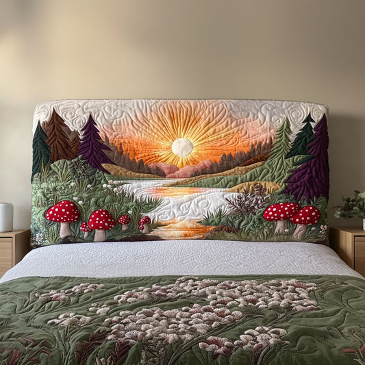 Sunset On Forest QA2312009CL Quilted Headboard Slipcover