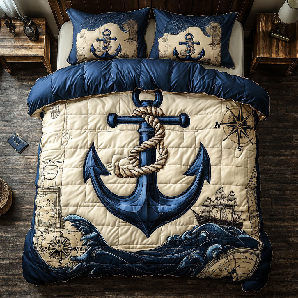 Waves And Anchor CP1209045CL Duvet Cover Set