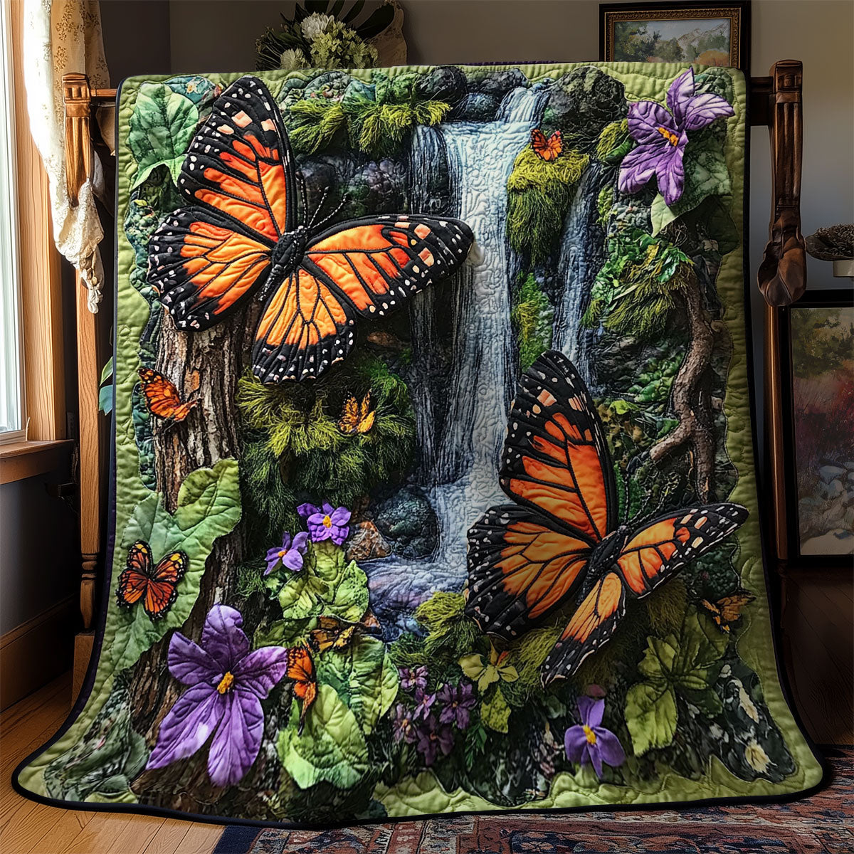 Butterfly And Fountain WY2103006CL Quilt