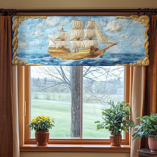 Royal Gold Ship WY0406040CL Quilted Valance