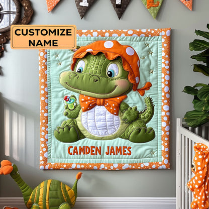Baby Gator Tears WY2807003CL Personalized Baby Quilt