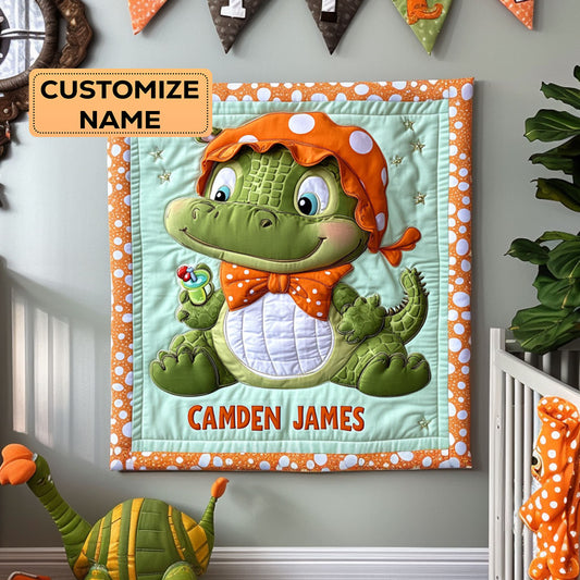 Baby Gator Tears WY2807003CL Personalized Baby Quilt