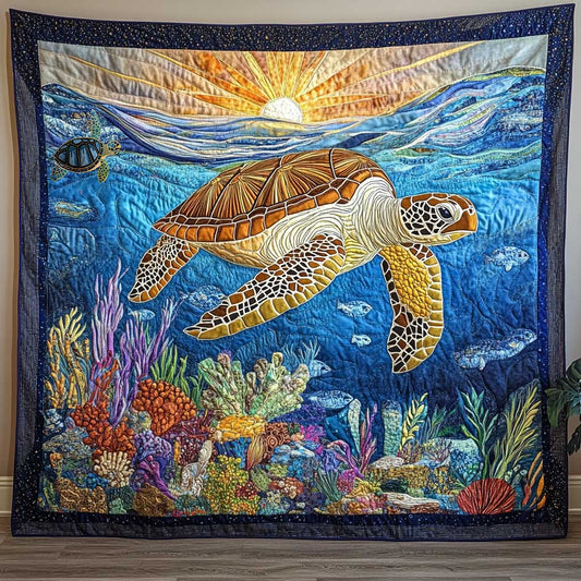 Sea Turtle Coral WP1112025CL Quilt