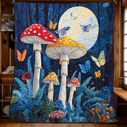 Night Mushroom Forest WP2002022CL Quilt