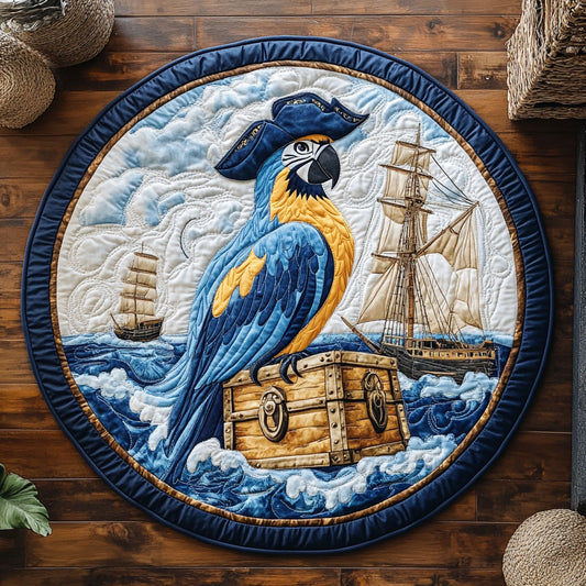 Parrot by Sea CW2609044CL Quilted Round Mat