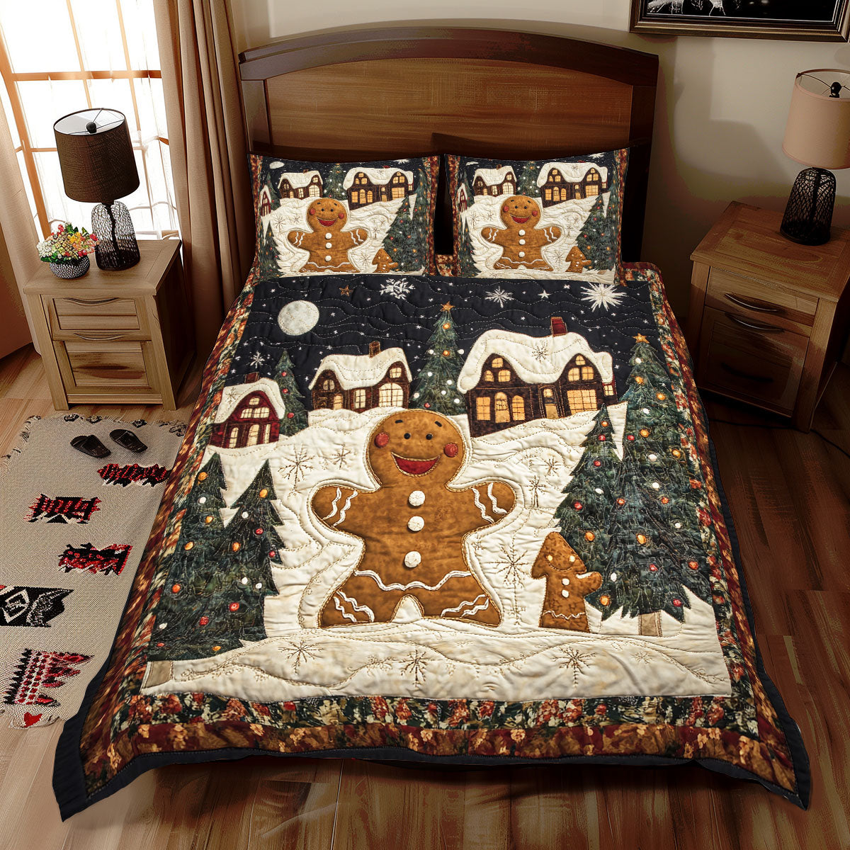 Happy Gingerbread Man WX2311074CL Duvet Cover Set