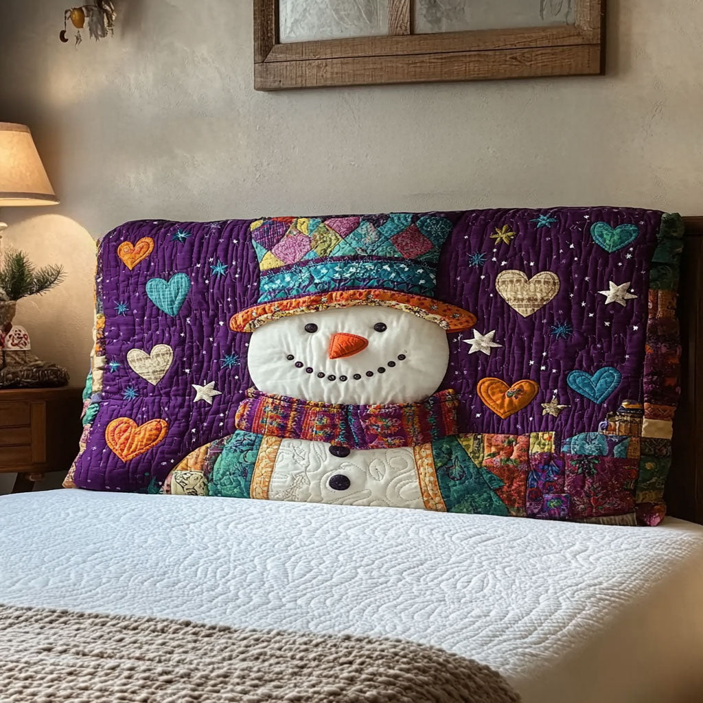 Bright Snowman WN3112002CL Quilted Headboard Slipcover