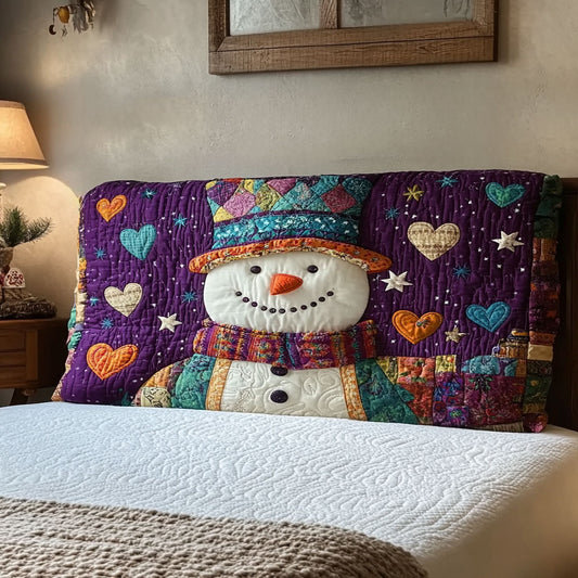Bright Snowman WN3112002CL Quilted Headboard Slipcover
