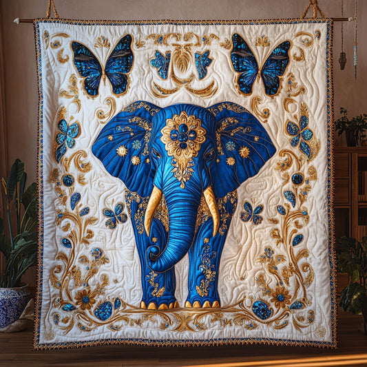 Elephant In Butterfly Meadow WY1706013CL Quilt