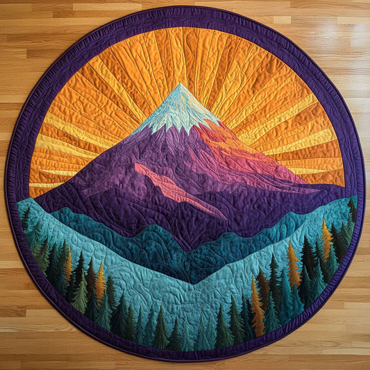 Twilight Bloom Mountain WN1208087CL Quilted Round Mat