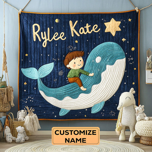 Starry Ride WJ2507011CL Personalized Baby Quilt