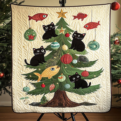 Star Tree Black Cat WN1411117CL Quilt