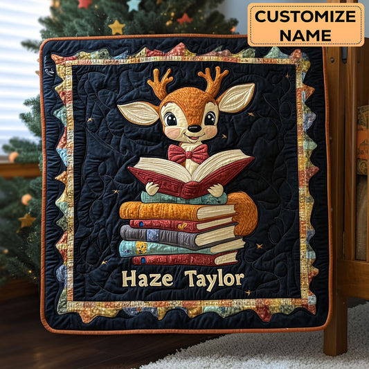 Reading Deer Friend WN3007092CL Personalized Baby Quilt