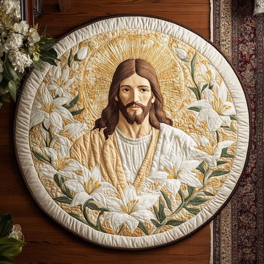Christianity Jesus Shepherd WN2503056CL Quilted Round Mat