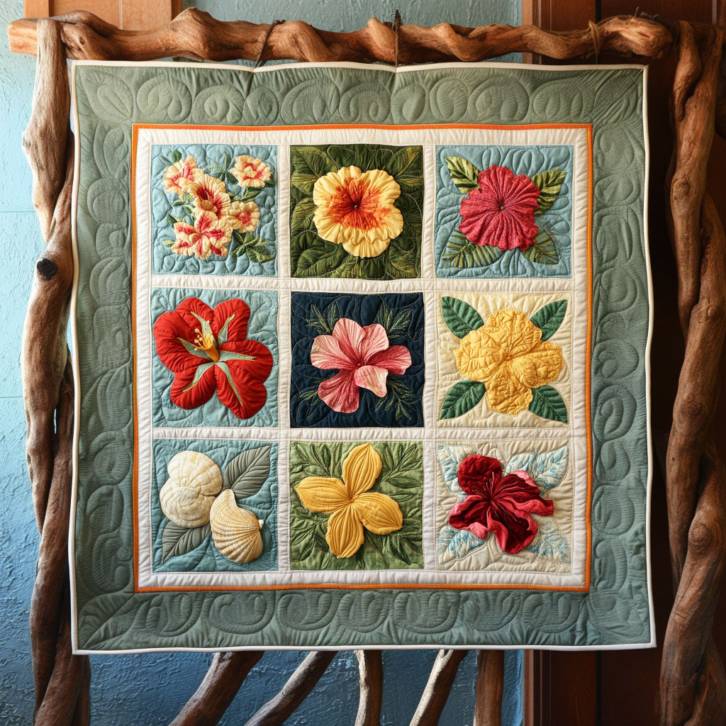 Golden Flower Meadow WN0808128CL Quilt