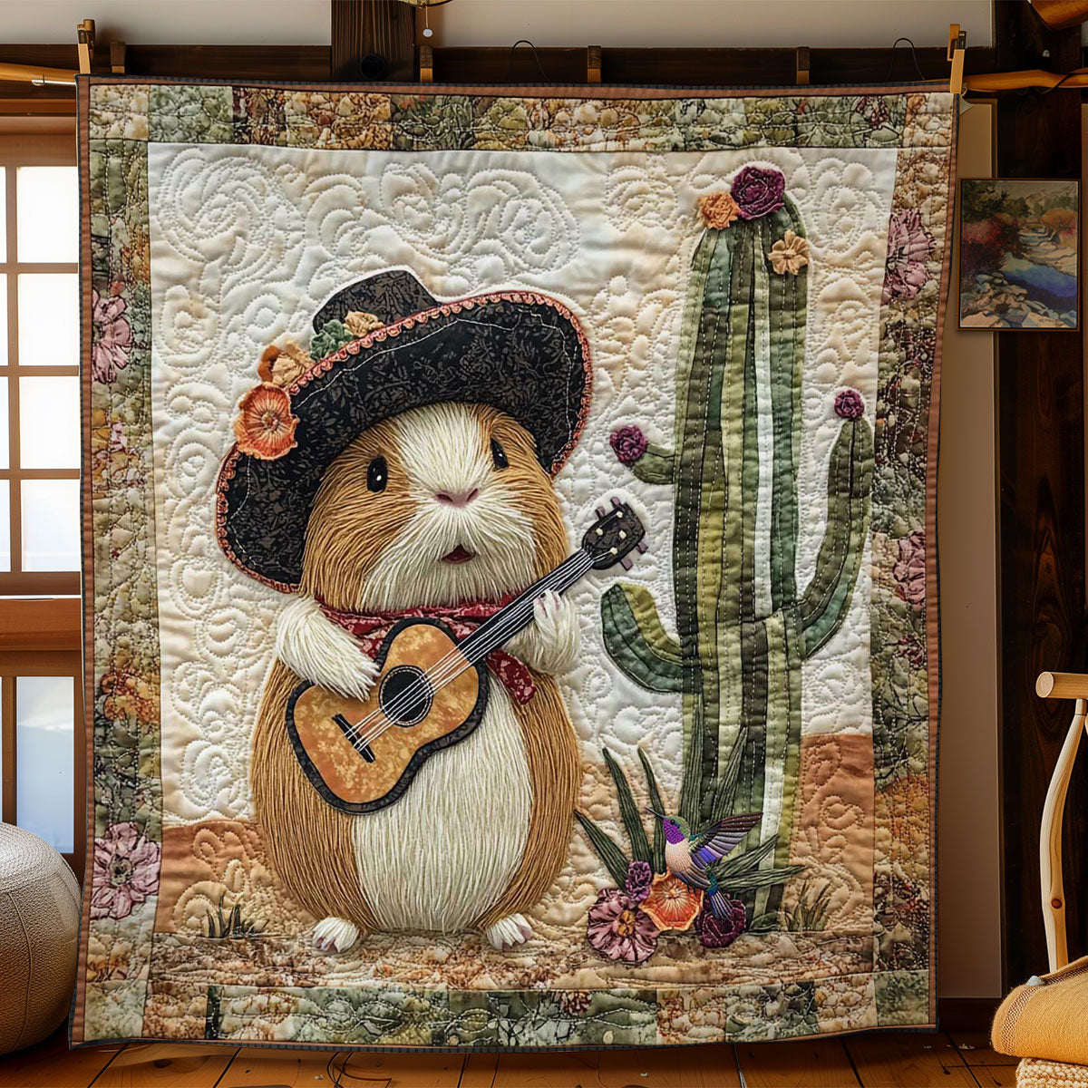 Guinea Pig Fiesta Tunes WN3110095CL Quilt