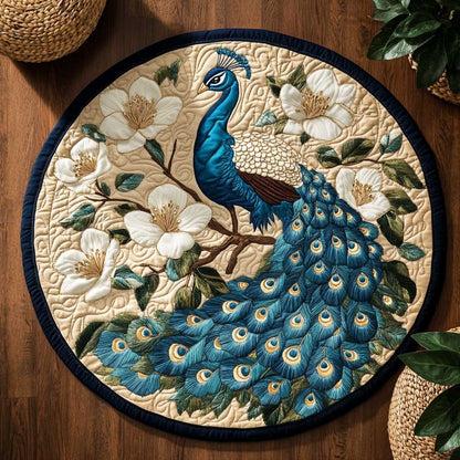 Peacock Charm WN2203070CL Quilted Round Mat